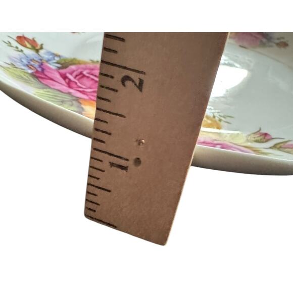 Roses Floral Plate 10” Dinner Party Serving Cabin Cottage VTG (?) Hippie Flower - Picture 8 of 10